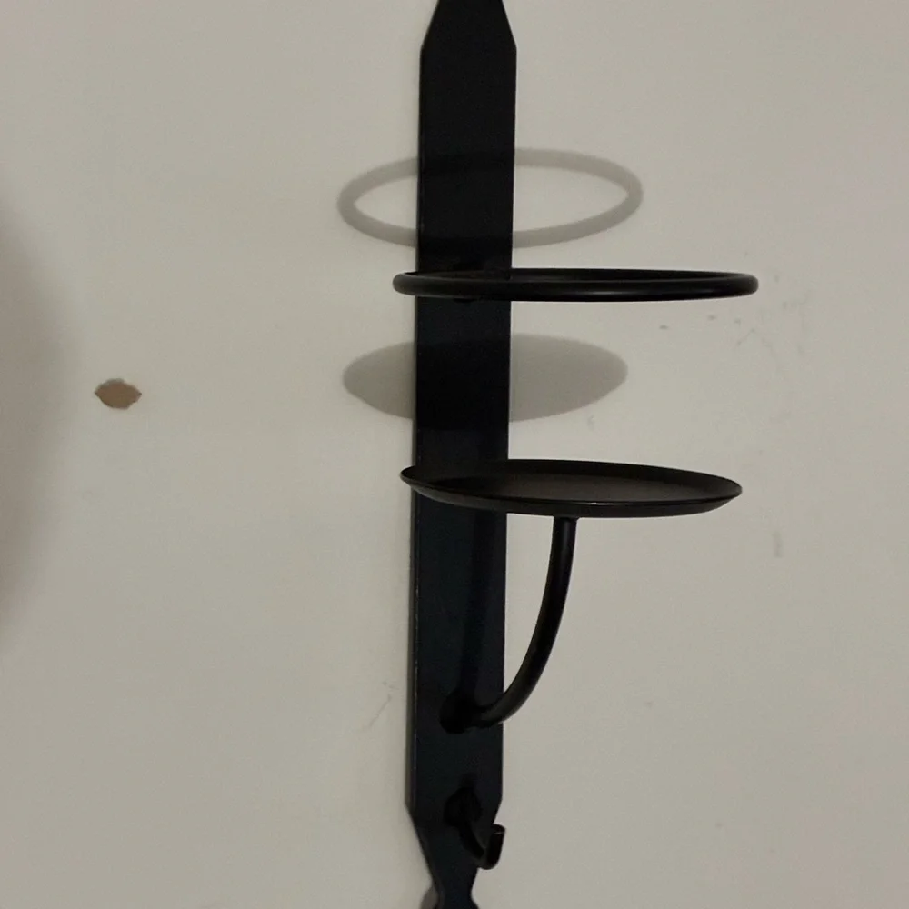 STUNNING AMISH HANDMADE WROUGHT IRON WALL SCONCE 15 3/4